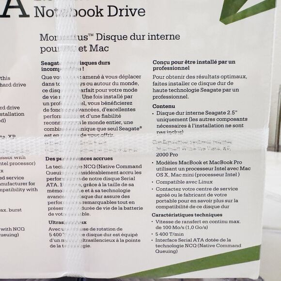 Seagate 160GB Notebook Internal 2.5" HD SATA 150 RTL Momentus ST9160821AS-RK - Picture 9 of 12